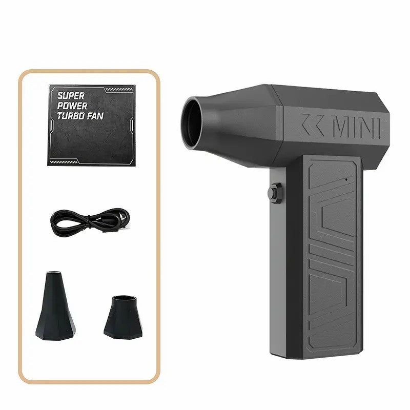 2025 Newest Enhanced Violent Brushless Turbine Fan, Air Duster 130,000RPM High Speed Mini Blower, 4-speed Adjustable Power Turbine Jet Fan, Portable Dust Collector For Cleaning Electronics, Cars, Home