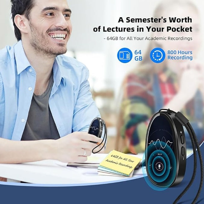 The Voice Recorder Is Miniature And Has A Built-in Horn Magnet