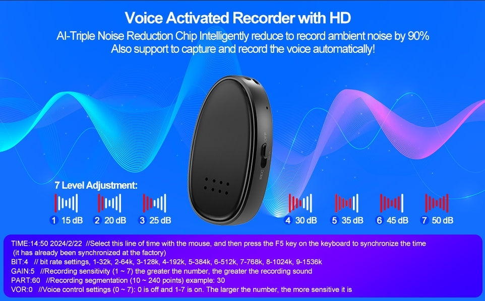 The Voice Recorder Is Miniature And Has A Built-in Horn Magnet