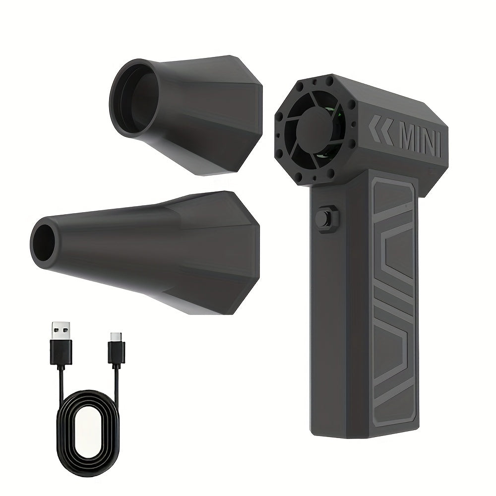 2025 Newest Enhanced Violent Brushless Turbine Fan, Air Duster 130,000RPM High Speed Mini Blower, 4-speed Adjustable Power Turbine Jet Fan, Portable Dust Collector For Cleaning Electronics, Cars, Home