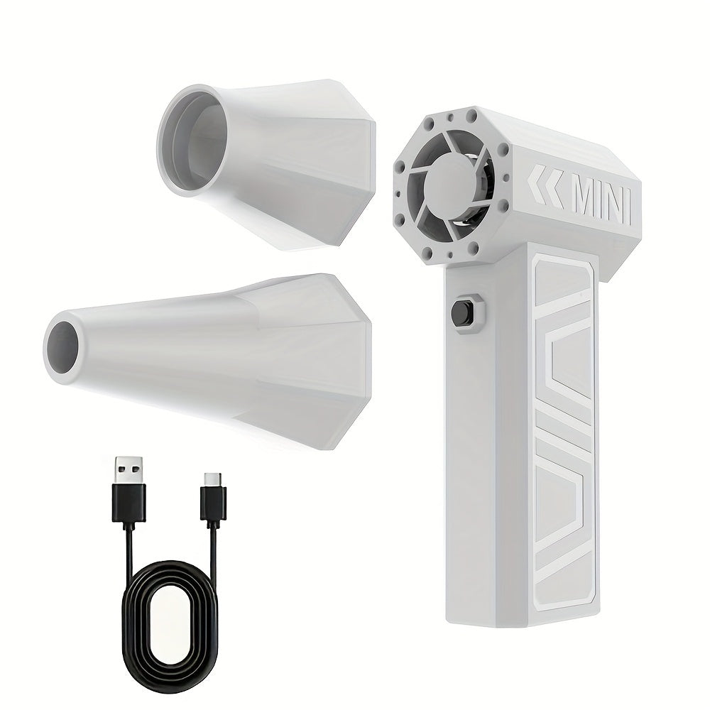 2025 Newest Enhanced Violent Brushless Turbine Fan, Air Duster 130,000RPM High Speed Mini Blower, 4-speed Adjustable Power Turbine Jet Fan, Portable Dust Collector For Cleaning Electronics, Cars, Home
