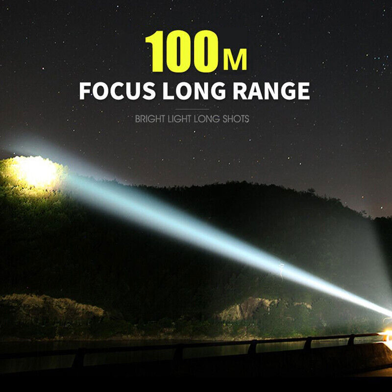 LED Tactical Flashlight Rechargeable LED Work Light Super Bright Torch Emergency Light Escape Hammer