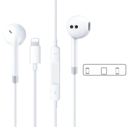 Lightning In-ear Headphones For IPhone14,13,12,11,7,8 Plus, XS, With Lightning Connector, IPhone Wired Earbuds, Built-in Remote Control To Control Music, Calls, And Volume