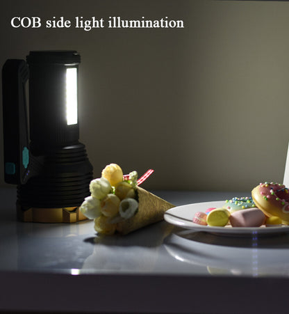 LED Torch USB Rechargeable COB Flashlight Spotlight Camping Light Most Powerful 99000000LM
