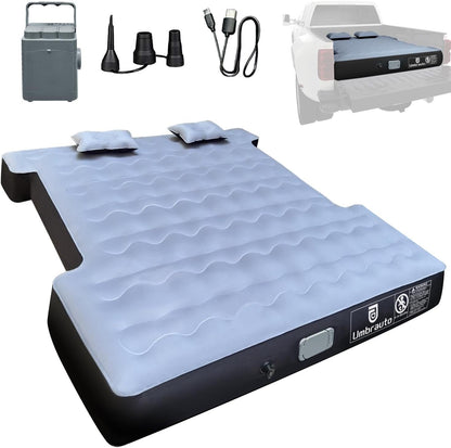 Truck Bed Air Mattress For 5.5-5.8ft Short Beds, Easily Inflates And Deflates With Built-In Rechargeable Air Pump Camping Bed Outdoor Mattress