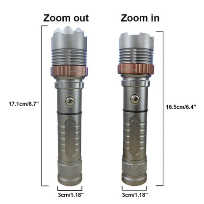 LED Tactical Flashlight Rechargeable LED Work Light Super Bright Torch Emergency Light Escape Hammer