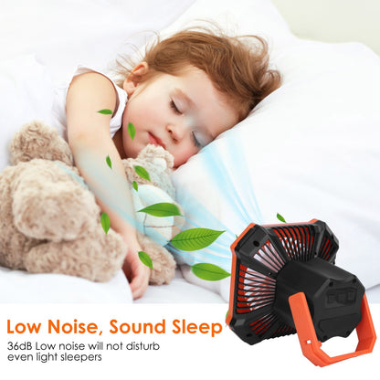Portable Camping Lantern Fan Battery Powered Hanging Fan USB Rechargeable Tent Fan With 4 Light Modes 3 Wind Modes Emergency Power Bank Remote Control Hanging Hook