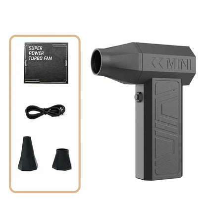 2025 Newest Enhanced Violent Brushless Turbine Fan, Air Duster 130,000RPM High Speed Mini Blower, 4-speed Adjustable Power Turbine Jet Fan, Portable Dust Collector For Cleaning Electronics, Cars, Home