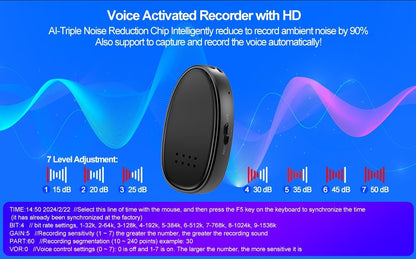 The Voice Recorder Is Miniature And Has A Built-in Horn Magnet