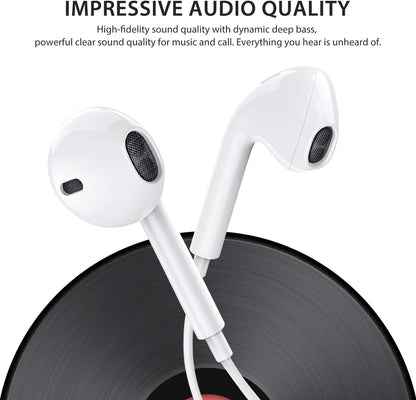 Lightning In-ear Headphones For IPhone14,13,12,11,7,8 Plus, XS, With Lightning Connector, IPhone Wired Earbuds, Built-in Remote Control To Control Music, Calls, And Volume