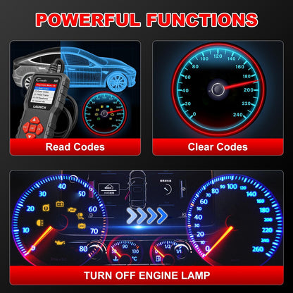 2025 Langren X431 CR300 Car Trouble Code Reader OBD2 Scanner Engine Detection