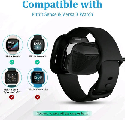 Wireless Charger For Sense Versa 3 4 Watch USB Fast Charging Dock Cable